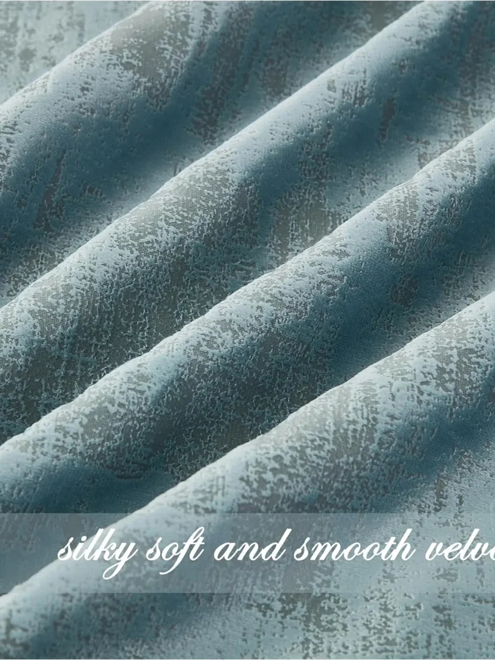 100x108in blackout blue curtain set